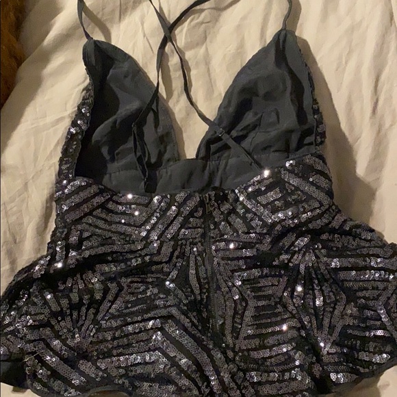Black with silver sequin top - Picture 2 of 2